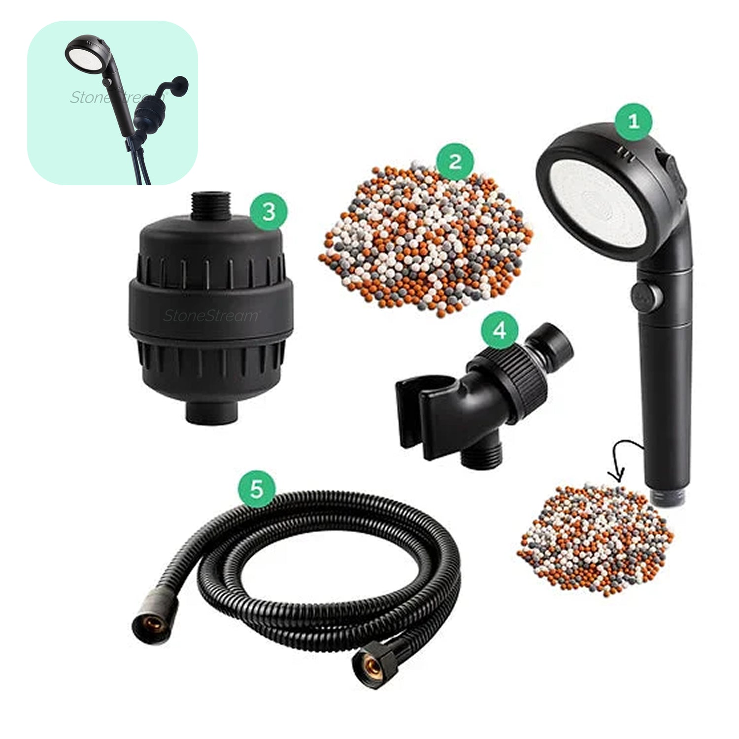Black Ecopower Hard Water Filtration Kit